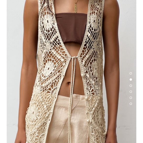 crochet waistcoat zara